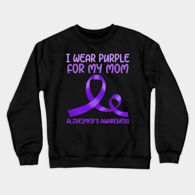 I wear purple for my mom Crewneck Sweatshirt by Caskara